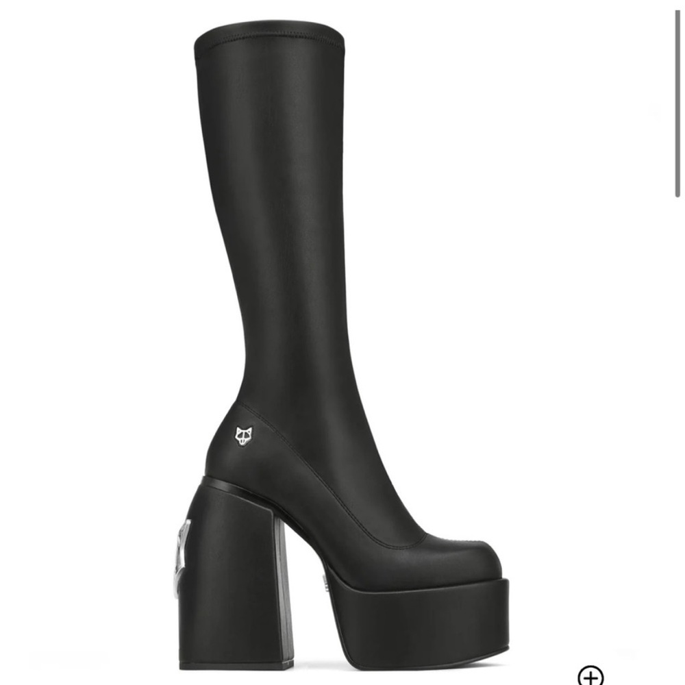 Naked Wolf Black Stretch Boots 8